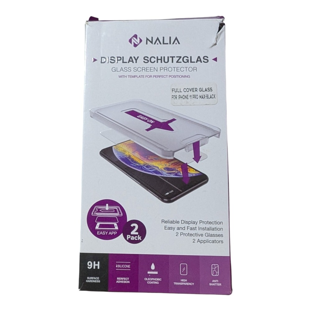 A1. Nalia Display Schutzglas Screen Protector 2 Pack For Apple iPhone 11 Pro Max